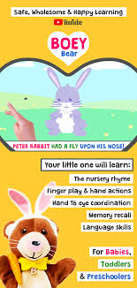Peter Rabbit Had A Fly Upon His Nose Easter Activities Toddlers Eyfs Fine Motor S Rhymes For Kids Kids Nursery Rhymes Easter Activities For Toddlers
