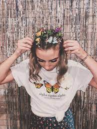 Butterfly Hair Sorority Bid Day Bid Day Shirts Bid Day Themes