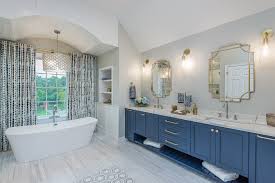 vibrant blue bath design cohasset