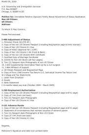 Applying for adjustment of status is how you obtain your green card, which allows you to remain in the us legally and work. Cover Letter Examples Aos Cover Letter Sample 765 Collection Of Solutions Uscis Cover Lette