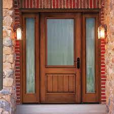 Thermatru Classic Craft Rustic Fiberglass Entry Door With Sidelights Ccr205xj Fiberglass Exterior Doors Fiberglass Front Door Fiberglass Entry Doors