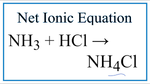 How To Write The Net Ionic Equation For Nh3 Hcl Nh4cl Youtube