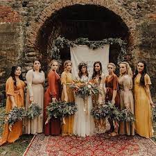 Boho Mismatched Bridesmaid Dresses Weddings Bridesmaid Dresses Fall Bridemaid Dresses Autumn Fall Brid Rustic Bridesmaids Bridesmaid Bridesmaid Inspiration