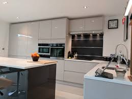 two colour kitchen with an island