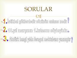 istikbal goklerdedir sozunun anlami