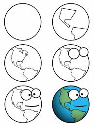 Please like, comment, and share. Drawing A Cartoon Earth Earth Drawings Drawing Tutorials For Kids Basic Drawing For Kids