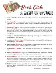 Secondary Ela Book Club A Menu Of Options Bespoke Ela In 2020 Book Club Questions Book Club Book Club Books