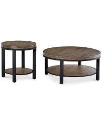 Top antler coffee table image of tables decoration. Furniture Canyon Round Table Set 2 Pc Set Coffee Table End Table Created For Macy S Reviews Furniture Macy S