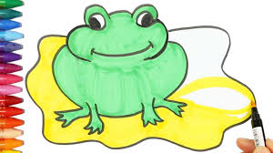 Come Disegnare E Colorare Una Rana Come Disegnare E Colora Per I Bambini Youtube