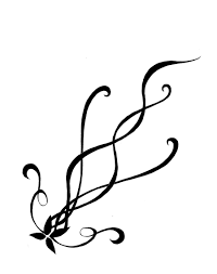 Abstract vector graphics of swirling lines and scrolls. Drawing Vine Swirl Line Drawing Tattoo Designs