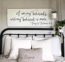 Bedroom is your personal nest or hideout and if there's a place which should be as small bedroom ideas, design and storage from the world's top interior designers. Bedroom Wall Art I Am My Beloveds Sign Bedroom Decor Farmhouse Wall Decor Living Room Bedroom Wall Wall Decor Living Room