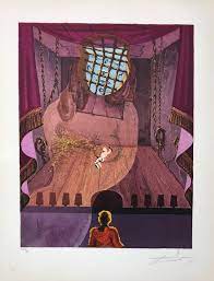 He depicted with realistic detail a dreamworld where commonplace objects are. Le Marquis De Sade Damis And Durval By Salvador Dali 1969 Print Artsper 518351