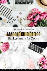 Marble Chic Office Zoom Background 4 Virtual Photos For Video Call Professional Background Online School Digital Download Office Background Chic Office Online Baby Shower