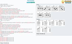 Video clip and lyrics the scientist by coldplay. Chord The Scientist Coldplay Tab Song Lyric Sheet Guitar Ukulele Chords Vip