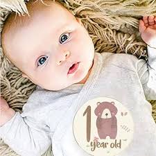 Placas Cumplemeses Bebe EYVRPAU 7 Piezas Tarjetas De Hitos Bebe,Redondas De  Cartel De Bienvenida De Madera Para Recién Nacido,Accesorios De  Fotos,Carteles De Anuncio De Nacimiento Impreso A Doble Cara,madera Cumple  Mes Pack