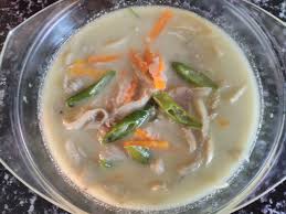 For video recipe in english, please watch it here: Dapur Cempakasari Masak Lemak Putih Cendawan Santan Berketul Huhu