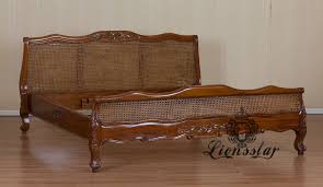 Outdoor lounge bett mit baldachin aus poly rattan 200x120x140 cm grau. Chippendale Louis Bett Rattan Lionsstar Gmbh