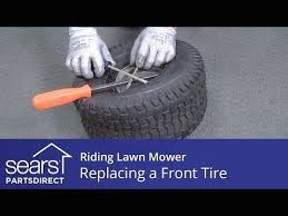 Download 3500 craftsman lawn mower pdf manuals. How To Replace A Riding Lawn Mower Front Tire Repair Guide Modern Design Riding Lawn Mowers Lawn Mower Mower