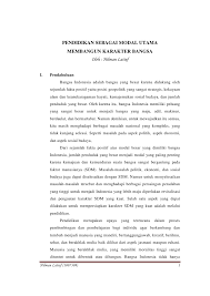 Contoh pidato bahasa inggris tentang pendidikan moral. Pendidikan Modal Utama Membangun Karakter Bangsa