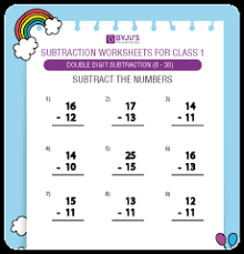 The worksheets support any fourth grade math program. Maths Subtraction Worksheets For Grade 1 With Free Printables