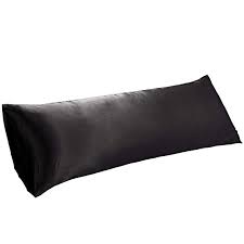 Amazon Com Bedsure Body Pillow Cover Black 20 X 54 Inches Super Soft Silky Satin Body Pillowcases En Body Pillow Covers Body Pillow Pillowcase Body Pillow