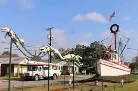 Maybe you would like to learn more about one of these? Only In Louisiana Cajun Christmas Display Of Shrimp Boat Sleigh With Reingators Returns Nola Weekend