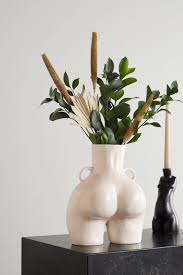 Cream Love Handles Ceramic Vase Anissa Kermiche Ceramic Vase Vase Dried Flowers