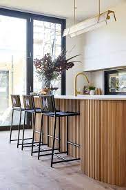 Premium style with u shape combined with a mild and relaxing color tone. Pin By Shannon Ramer On Dural Derriwong Curved Kitchen Curved Kitchen Island Timber Kitchen