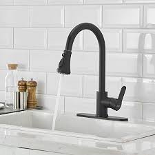 4.8 out of 5 stars 265 ratings. Buruwo Black Kitchen Faucet 3 Modes Brass Matte Black Faucet With Pull Down Sprayer Pull Out Single Handle Kitchen Faucets Farmhouse Utility Kitchen Sink Faucet Pricepulse