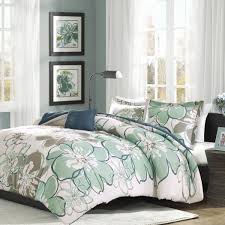 Flysheep queen comforter set tree pattern, branch floral white/red reversible 3. Apartment Kelly Floral Pattern Comforter Set Oversized Flower Motif Bo Diamond Home