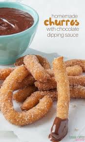 Delicious Homemade Churros With Chocolate Dipping Sauce A Fun Disney Copycat Recipe For A Family Chocolate Dipping Sauce Homemade Churros Delicious Desserts