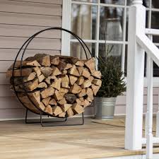 Uniflame 36 In Hoop Style Firewood Rack W 1836 The Home Depot Firewood Rack Outdoor Firewood Rack Firewood