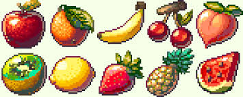 Check it out if you'd like to support more free art: Oc I Created Some 32x32 Fruit Sprites Source Link In Desc Pixelart