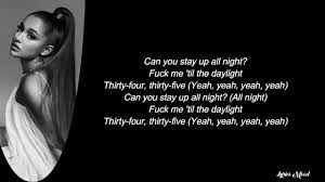 Ariana Grande Doja Cat Megan Thee Stallion 34 35 Remix Lyrics Youtube