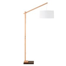 Lampadaire En Hetre Et Coton H 180 Cm Maisons Du Monde Lampadaire Bois Lampadaire Decoration Lumineuse
