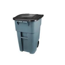 Rubbermaid Commercial Products Brute 50 Gal Grey Rollout Trash Can With Lid Fg9w2728gray Rubbermaid Commercial Products Trash Can Garbage Can