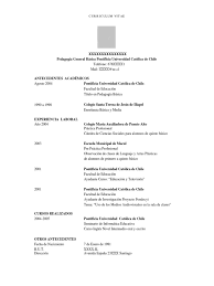 Este documento te permitirá postularte en las candidaturas que quieras de cualquier oferta de trabajo. Ejemplos De Curriculum Vitae Universidad Chile