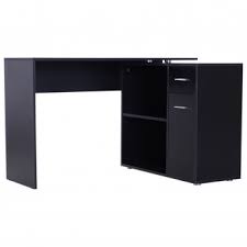 Un bureau sobre et pratique est idéal pour le télétravail ou ranger des affaires. Bureau Informatique Meuble D Angle Multi Rangements Avec Etageres Corner Noir
