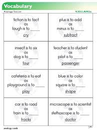Analogy Game Students Use These Cards With A Soccer Theme To Practice Finding Analogies Page 76 Word Analogies Student Teaching Resources Teaching Spelling