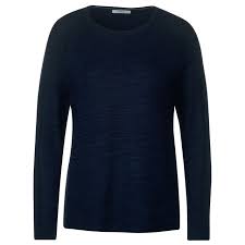 Immer trendy mit unseren damen sweatshirts & sweatjacken. Cecil Damen Pullover In Dunkelblau Bestellen