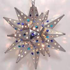 Maybe you would like to learn more about one of these? Moravian Star Light Star Pierced Tin Silver With Marbles 15 Wholesale Duda Inc