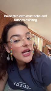 They are every bi girls weakness! 🤪 #mustache #brunettes #tattoos #bi  #justagirl #mustacheman #fyp