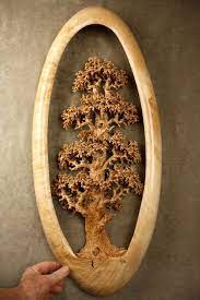 This Is A Unique Carved Wood Oak Tree Wood Carving Art Sculpture A Loving Home Wall Decor Anniversary Wood Carving Art Carved Wood Wall Art Cnc Wood Carving