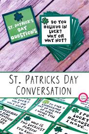 St Patrick S Day Conversation Starters Printable Etsy In 2020 Conversation Starters For Kids Question Cards Conversation Starters