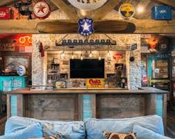 Granite countertop home bar idea. Top 70 Best Rustic Bar Ideas Vintage Home Interior Designs