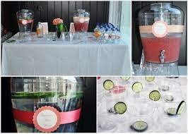 Beverage Bar Baby Shower Drinks Spring Baby Shower Baby Shower Drinks Girl