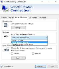 For rdp protocol all the necessary server components are already part of most versions of the windows operating system (except home varieties). Send Specific Shortcut Keys From Rdp Window To Local Machine Server Fault