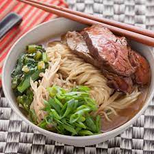 Beef Ramen Noodle Soup With Choy Sum And Enoki Mushrooms Recipe Beef Ramen Noodle Recipes Ramen Noodle Recipes Soup Enoki Mushroom Recipe