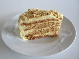 Dacquoise Is A Dessert Cake Made With Layers Of Almond And Hazelnut Meringue And Whipped Cream Or Buttercream Hazelnut Dacquoise Dacquoise Recipe Dacquoise