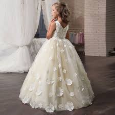 Formele Lange Bloem Jurk Voor Meisjes Kleding Avond Event Eerste Communie Elegante Trouwjurk Voor Jurken Voor Bloemenmeisjes Kinderen Jurk Trouwjurken Elegant